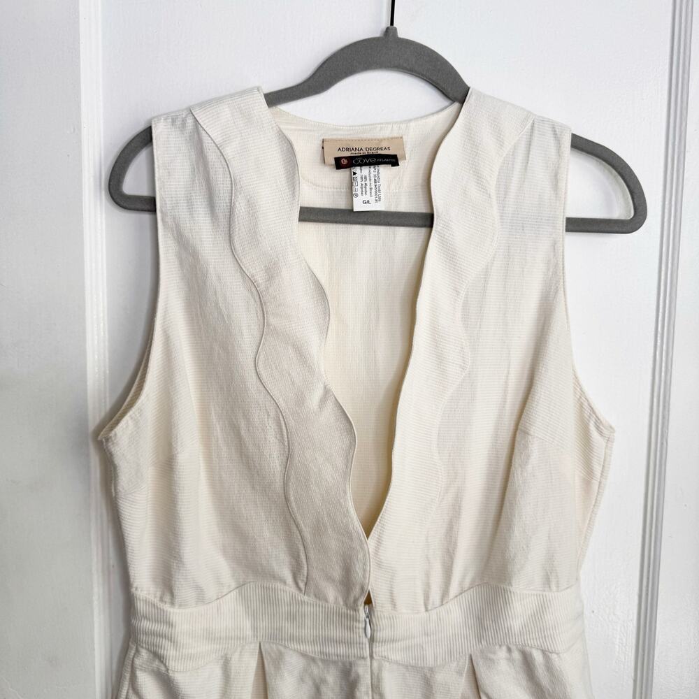 Adriana Degreas Moves Romper Off White Plunging Neckline Sexy Date Night L - Picture 6 of 15
